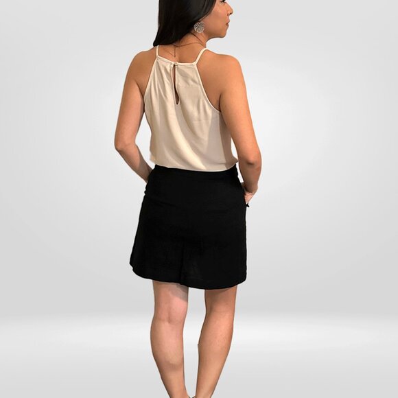 Fringe Beige Top with Racerback Design - Picture 3 of 4